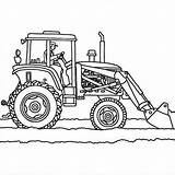 Tractor Coloring Pages Plow Truck Printable Drawing Loader Front End Trailer Plows Kids Baler Getdrawings Getcolorings Color Tractors Outline Print sketch template