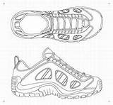 Coloring Pages Shoes Trainers Working Drawing Foamposites sketch template