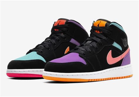 jordan 1 mid multicolor gs release info