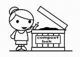 Compost Composti Composto Kompostieren Convertir Spazzatura Composteren Malvorlage Kleurplaten Recyclage Tekeningen Educolor Große Scarica sketch template