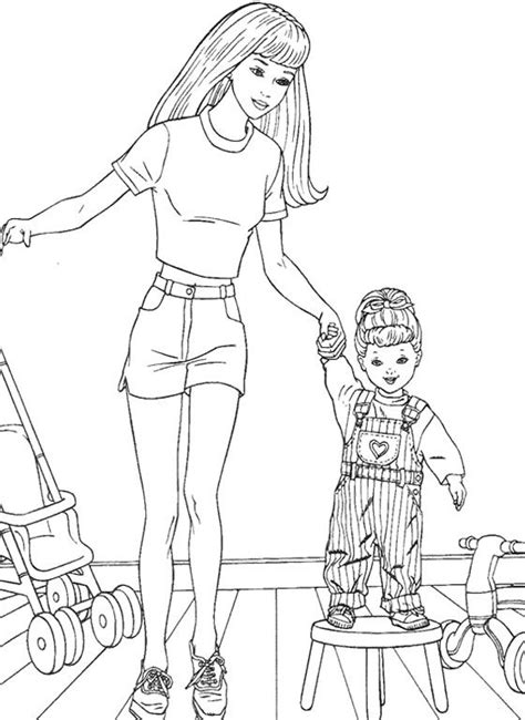 barbie doll printable coloring pages kids coloring pages pinterest