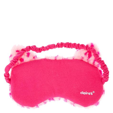 pink leopard sleep mask claire s us