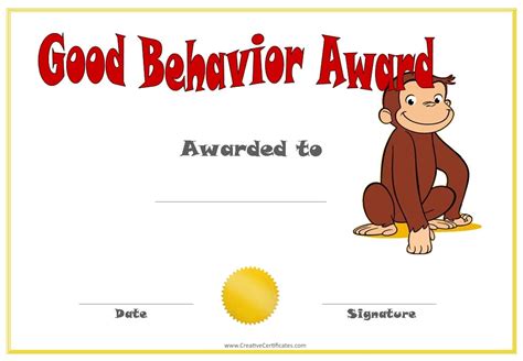printable student awards certificate templates