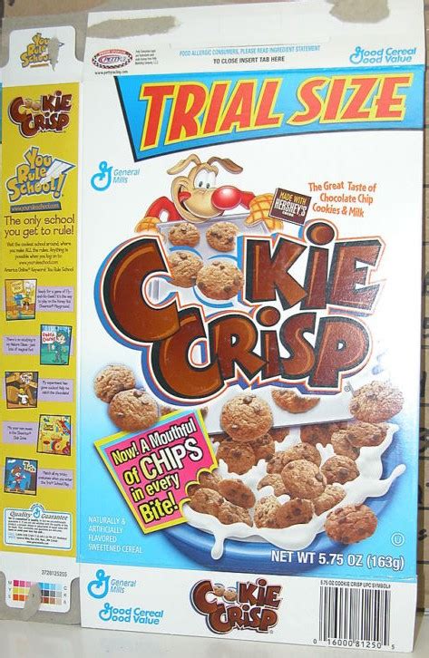 cookie crisp chocolate chip cookie crisp trial size box