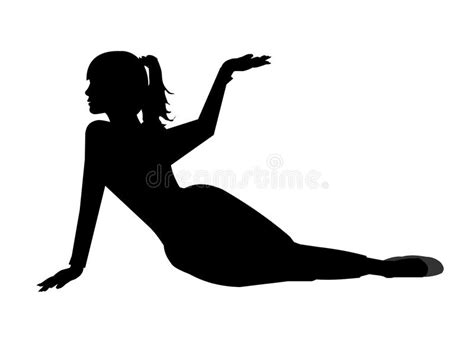 Lady Laying Down In Silhouette Stock Illustration Illustration Of