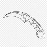 Knife Drawing Coloring Pocket Sketch Karambit Weapon Book Paintingvalley sketch template