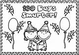 Smarter 100th Wecoloringpage sketch template