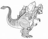 Godzilla Monstro Monstre Gratuitement Gratuitamente Raskrasil Tatouage sketch template