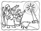 Star Coloring Nativity Pages Christmas Getcolorings Color sketch template