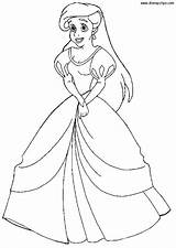Ariel Coloring Pages Disney Mermaid Princess Little Color Dress Colouring Drawing Human Printable Print Sheets Clipart Book Girls Halloween Girl sketch template