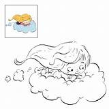 Illustration Cloud Dibustock Sneezing Virus sketch template