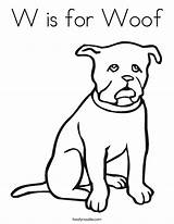 Coloring Woof Dog Built California Usa sketch template
