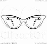 Eyeglasses Clipart Stylish Pair Illustration Royalty Vector Lal Perera sketch template