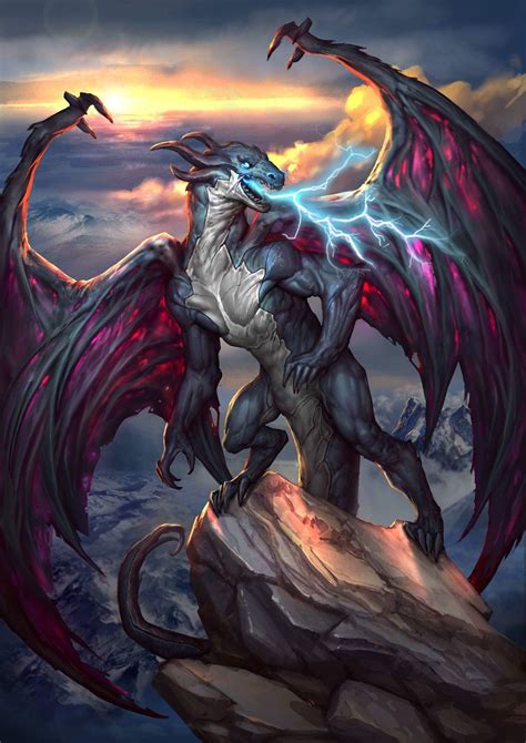 blue dragon art   commissioned   card game  dragons