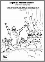 Elijah Coloring Bible Pages Carmel Activities Mount Amazonaws S3 School sketch template
