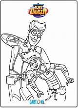 Capitan Colorear Cartoni Force Animati Avventure Norman Jace Thunderman Stampare Disegno Nickelodeon Kleurplaten Cartone Lineart Dangerous Dangers Tecnico Enfermeria Auxiliar sketch template
