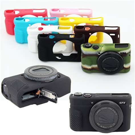 nice soft silicone rubber camera protective body cover case skin  canon powershot gx