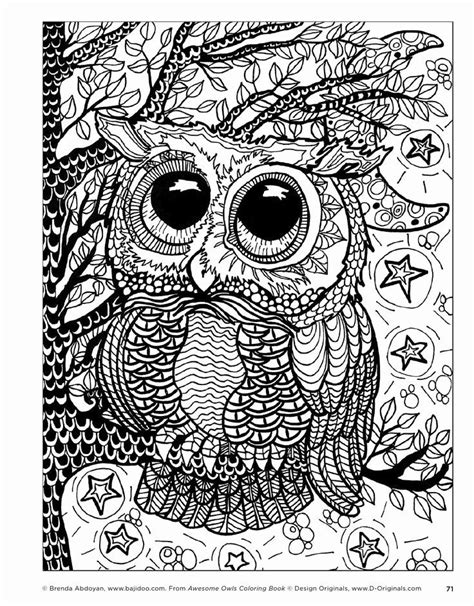 owl coloring book  adults fresh   kleurplaten owls images