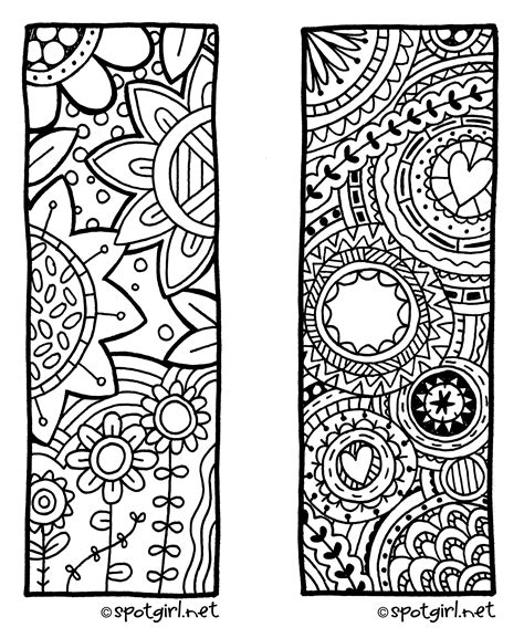 printable bookmark coloring pages printable word searches