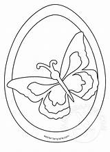 Easter Egg Butterfly Coloring Template sketch template