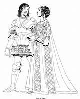 Mittelalter Prinzessin Gown Genial Thdr 1460 Italie Renascimento Coloringpagesfun Kleurplaat Malvorlage Anggi Salvo sketch template
