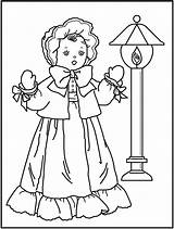 Coloring American Pages Girl Dolls Library Clipart Cartoon sketch template