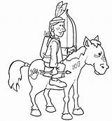 Coloring Pages Indian Cowboys Indianen Kleurplaten Horse Indians Kleurplaat Cowboy Indien Coloriage Coloringpages1001 Kids Native sketch template