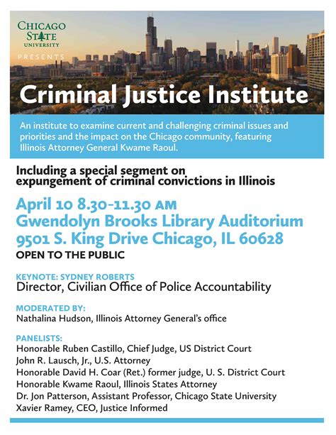chicago state university presents criminal justice institute civilian office  police