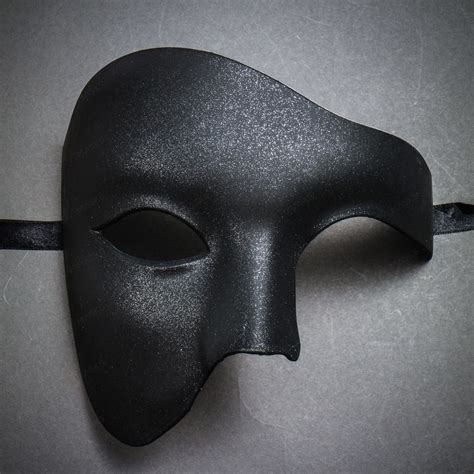 phantom venetian masquerade  face party mask black black masquerade mask masquerade