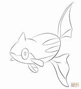 Remoraid Coloring Pages Pokemon Drawing Color sketch template