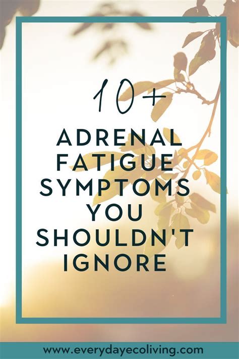 10 Adrenal Fatigue Symptoms You Shouldn T Ignore Everydayecoliving