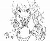 Idolmaster Hoshii Look Coloring Pages sketch template