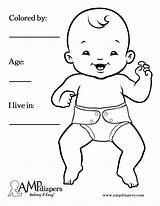 Diapers Coloring sketch template