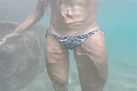 Woman S Bikini Body Ripples In Bizarre Underwater Video