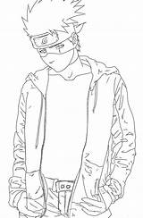 Kakashi Hitam Coloring Putih Sasuke Lineart Hatake Bishie sketch template