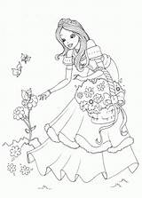 Princess Coloring Pages Kids Flower Colouring Painting Printable Realistic Color Print Detailed Very Dragon Coloringmates Popular Library Toy Story Clipart sketch template