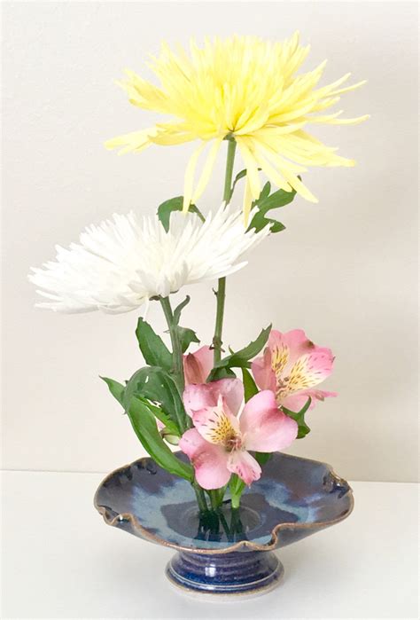 Ikebana With Pin Frog Japanese Style Flower Arranging Vase