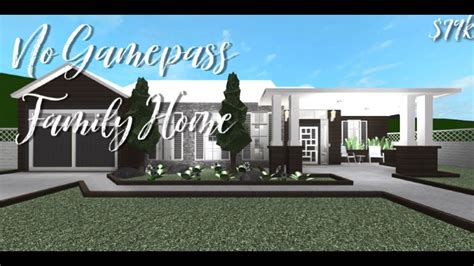 gamepass family home speed build bloxburg youtube
