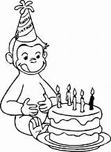 George Curious Coloring Pages Birthday Kids Technosamrat Printables Printable sketch template