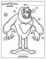 Coloring Pages Abominable Snowman Christmas sketch template