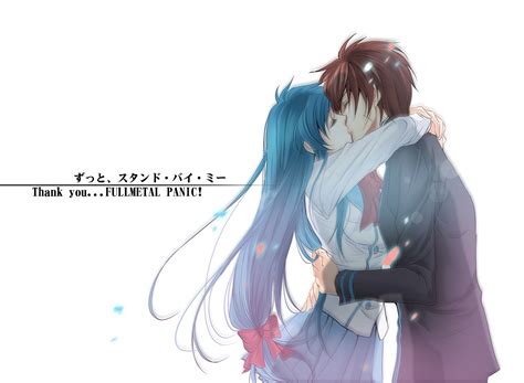 Full Metal Panic Anime Couple Kiss Love Chidori Kaname Sousuke