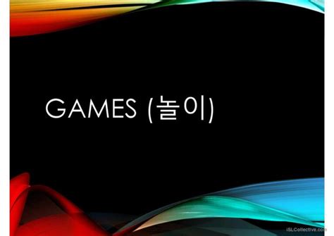 american childrens games english esl powerpoints