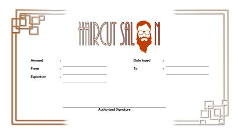 haircut certificate template  certificate templates  gift