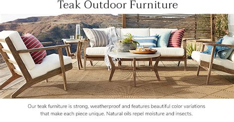 teak outdoor furniture  accentuate  deck  garden