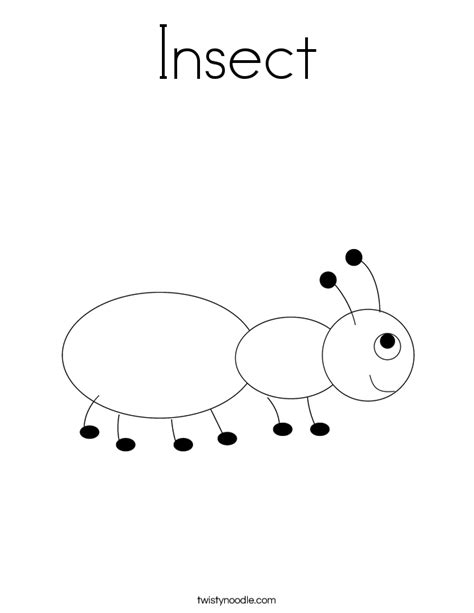 insect coloring page twisty noodle