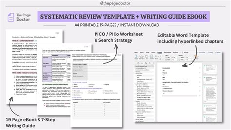 systematic review template writing guide