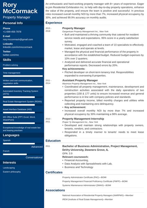 Property Manager Resume Sample: 25+ Examples and Writing Tips