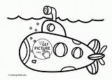 Submarine Colouring Wuppsy sketch template