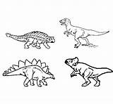 Dinosaurs Coloring Land Coloringcrew Print sketch template
