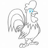 Rooster Draw Drawing Easy Ovals Eyes Smaller Successively Shade Between Each Face Detail Using Series sketch template